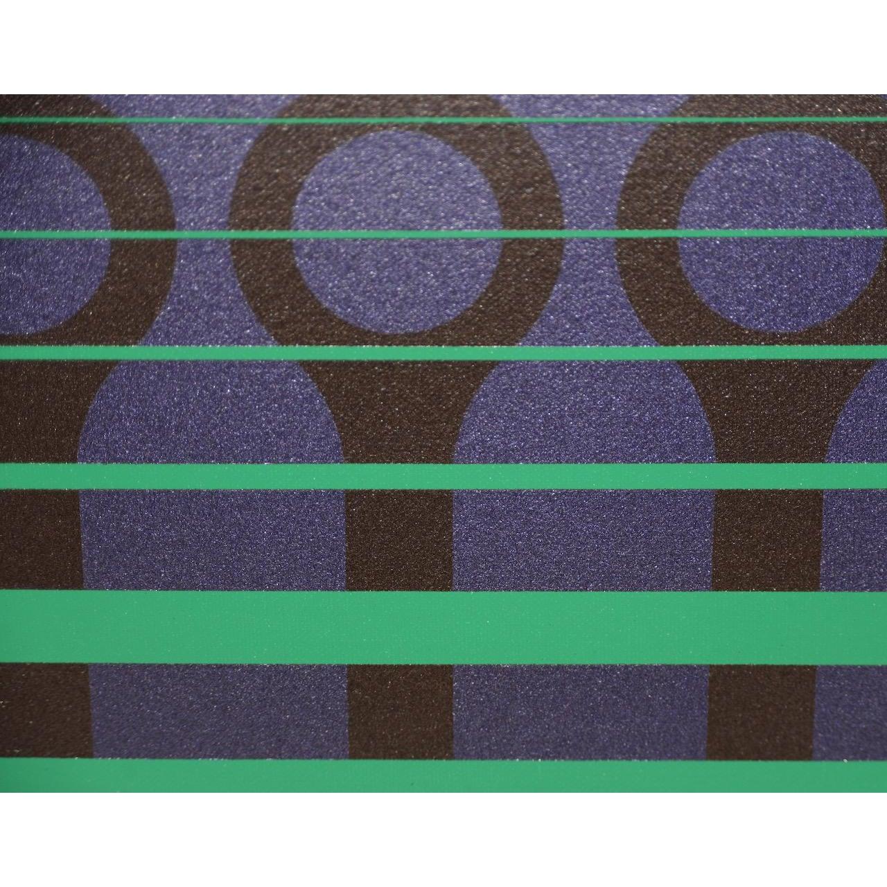 Hand-Painted Charles Hersey Vintage Acrylic Op-Art Painting, circa 1971 For Sale