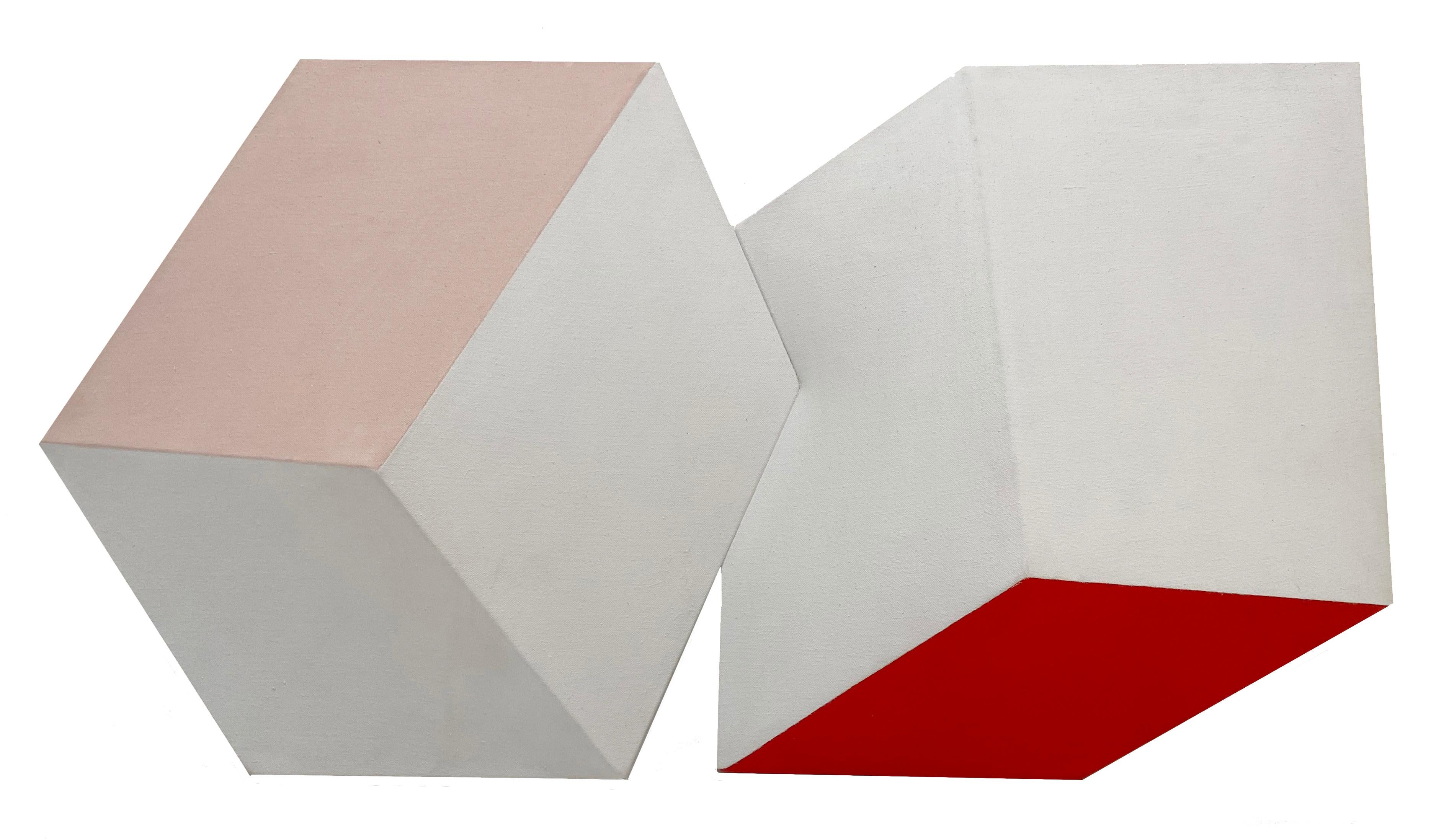 Charles Hinman Abstract Painting - Cubes