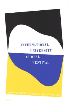 1965 After Charles Hinman 'International University Choral Festival' Oversize