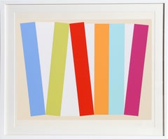 Tanz, Minimalistischer Geometrischer Abstrakter Siebdruck von Charles Hinman