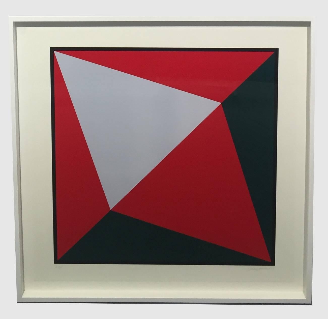 Charles Hinman Abstract Print - Lavender Triangle