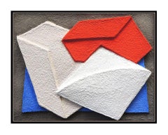 Charles Hinman Original Wall Relief Sculpture Hand Signed Modern Abstract Art