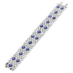 Charles Holl Saphir- und Diamantarmband, Platin
