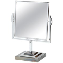 Retro Charles Hollis Jones Attributed Chrome Vanity Mirror