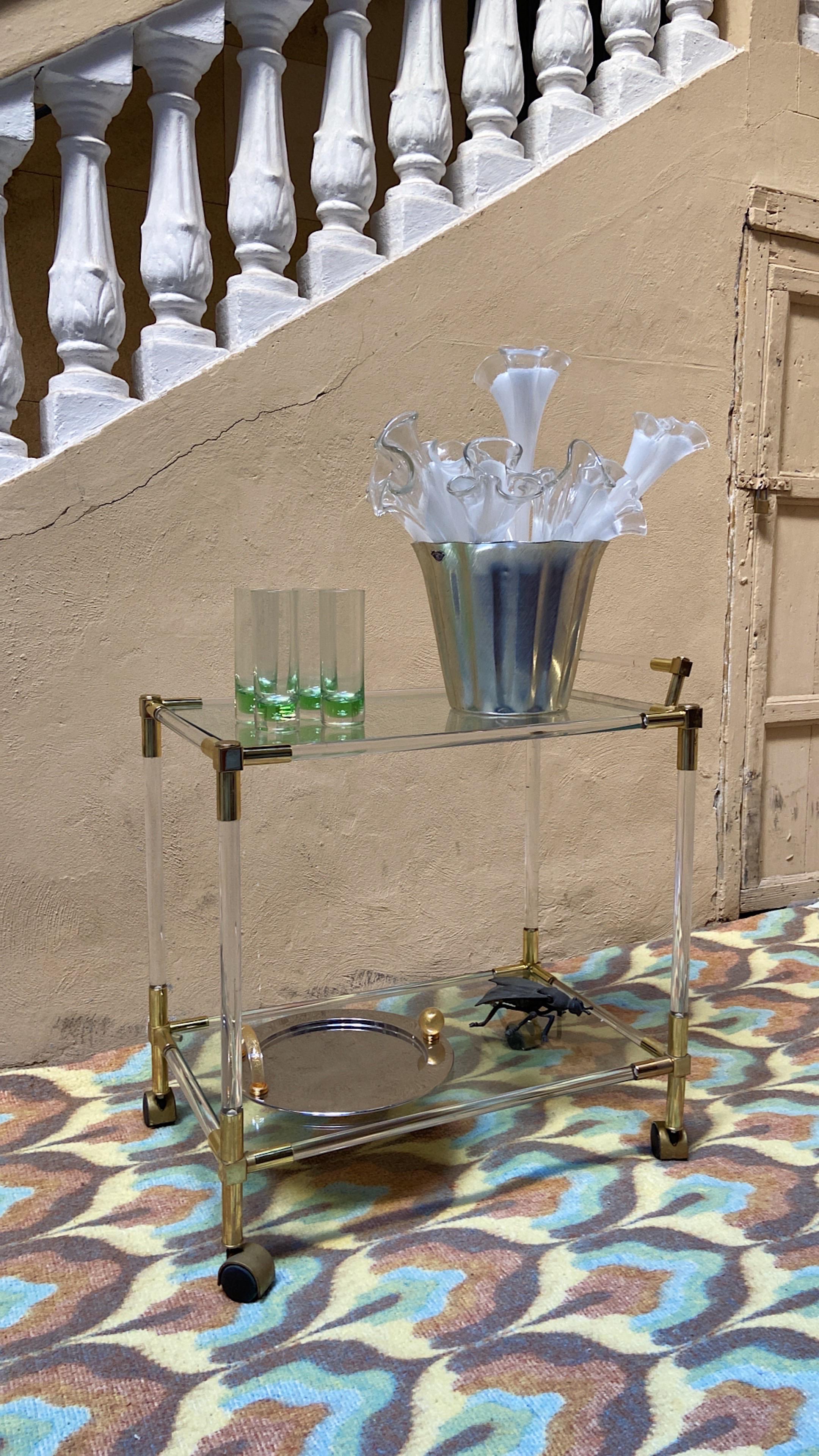 Charles Hollis Jones Bar cart or serving table, 1970s  3