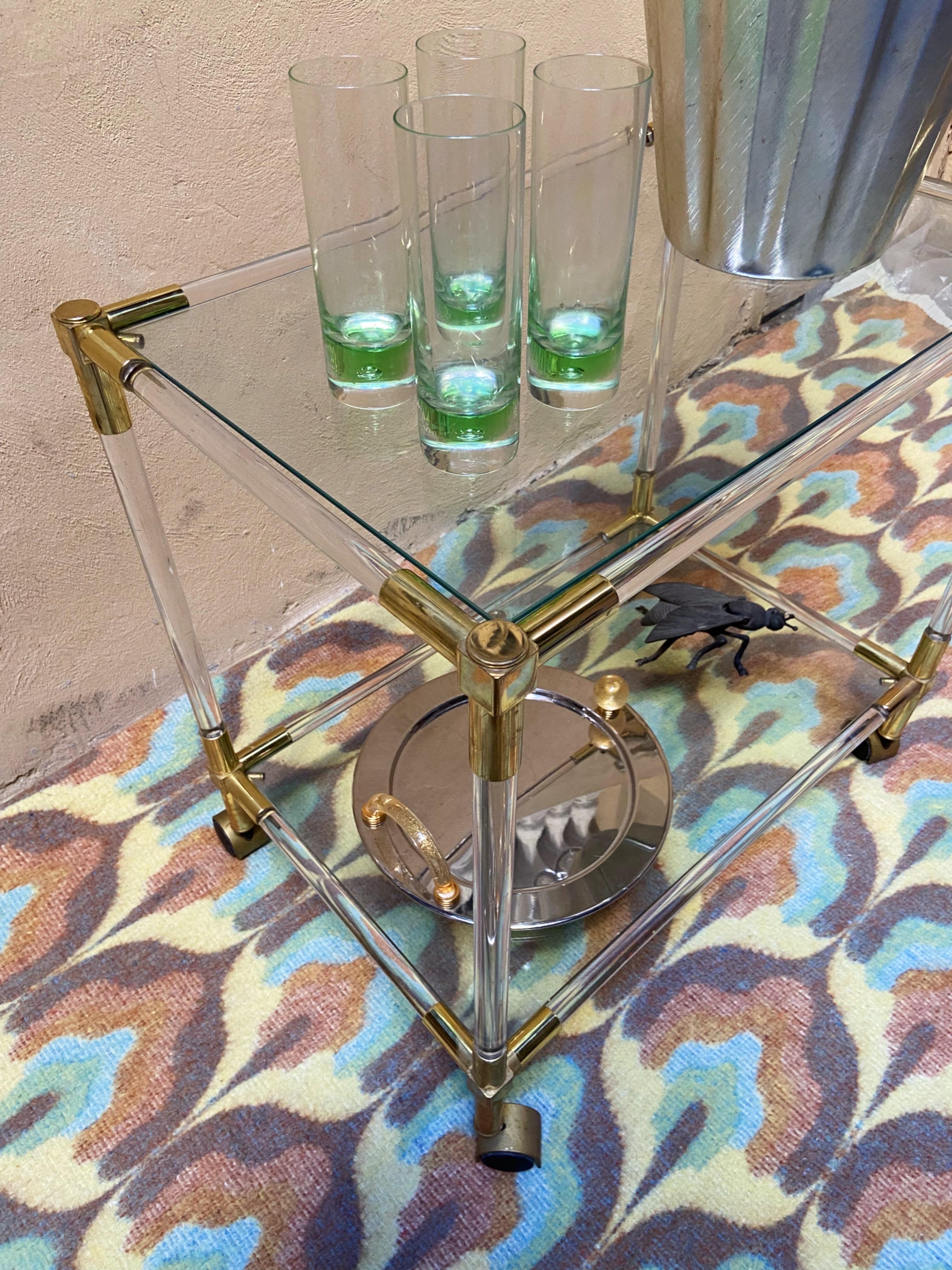 Charles Hollis Jones Bar cart or serving table, 1970s  In Good Condition For Sale In Palermo, PA