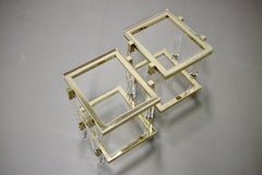 Charles Hollis Jones Brass and Lucite Tables
