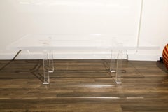 Charles Hollis Jones CHJ-575 'Box' Monumental Lucite Dining Table, Signed