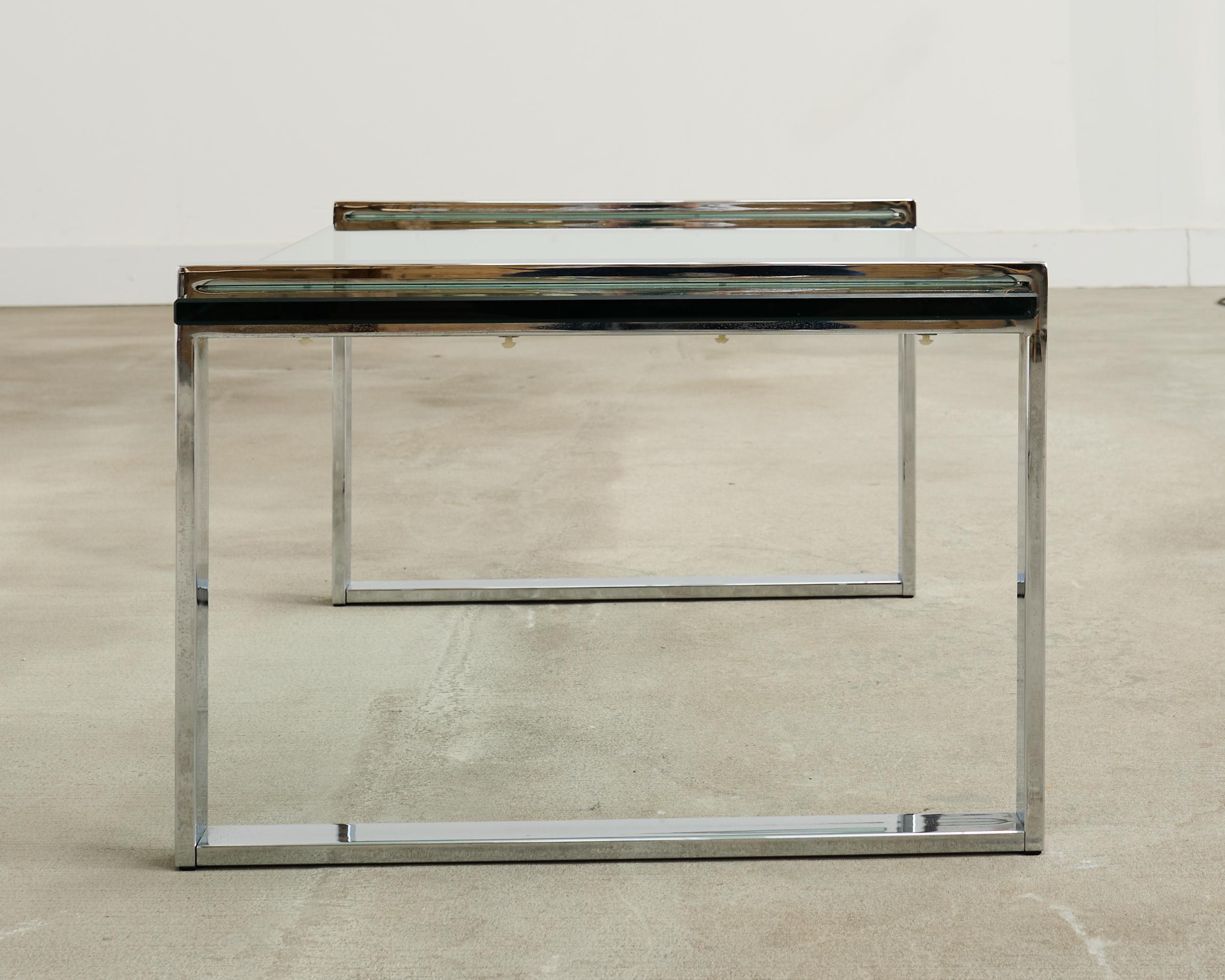 20th Century Charles Hollis Jones Chrome Glass 