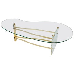 Charles Hollis Jones Coffee Table in Glass And Lucite