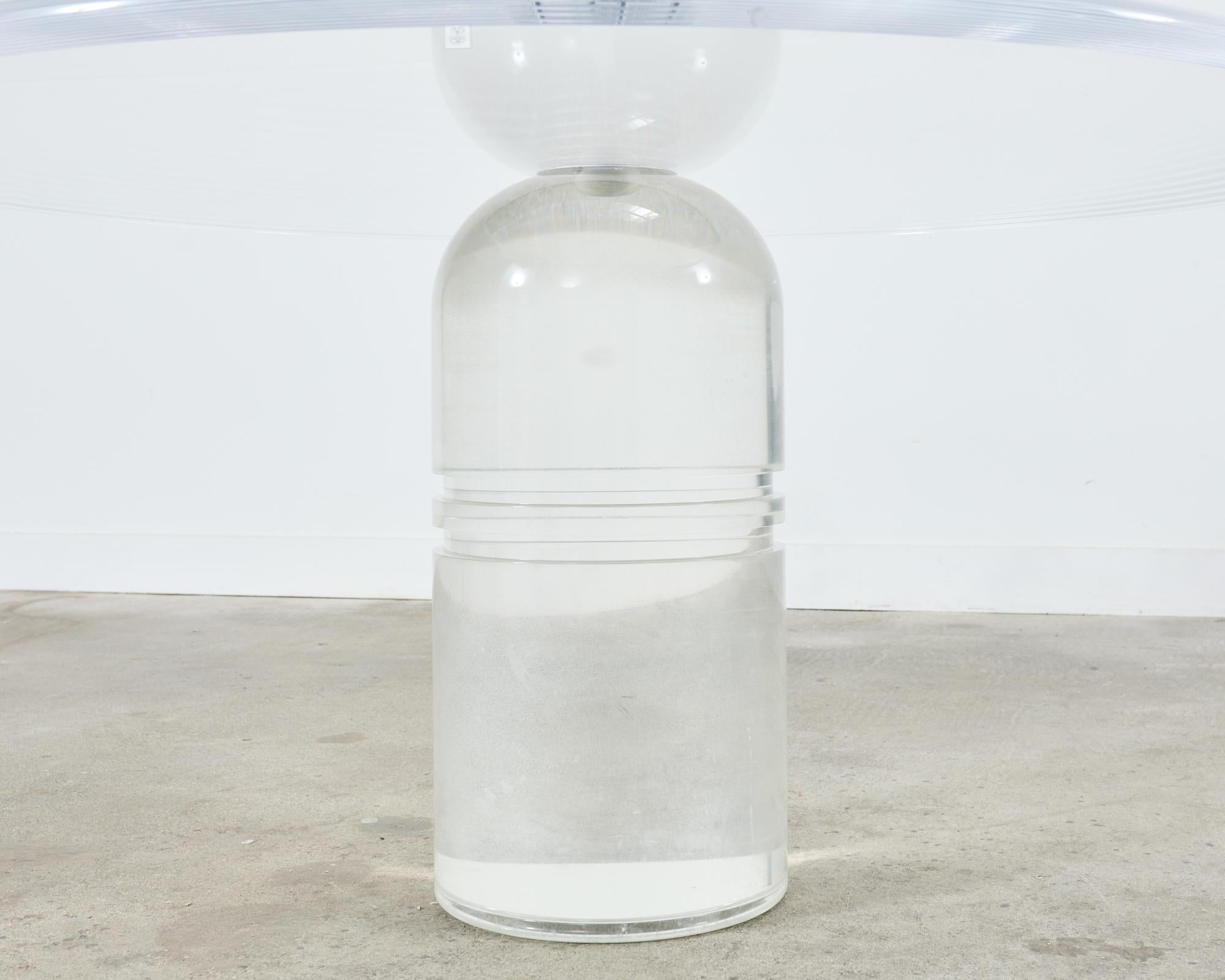 Charles Hollis Jones Table de salle à manger Le Dome Lucite en vente 1