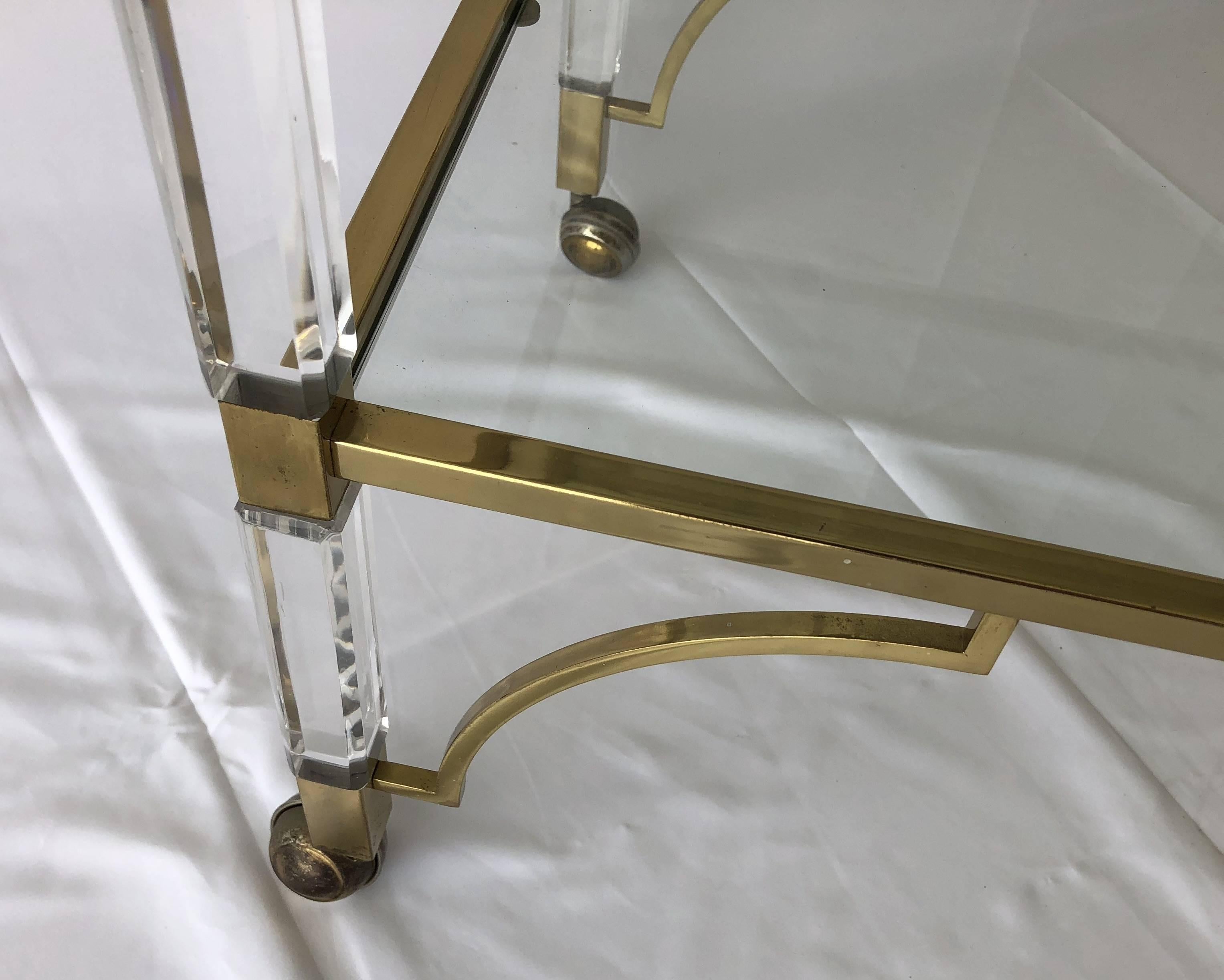 Charles Hollis Jones Lucite y latón 