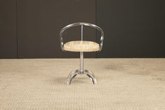 Charles Hollis Jones Lucite et acier chromé Vanity Swivel Stool, c 1970s