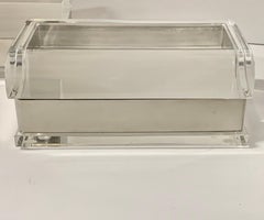 Charles Hollis Jones Lucite and Nickel Box