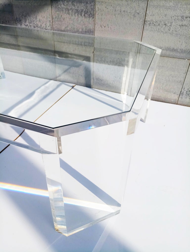 Charles Hollis Jones Lucite Coffee Table, 1970s at 1stdibs