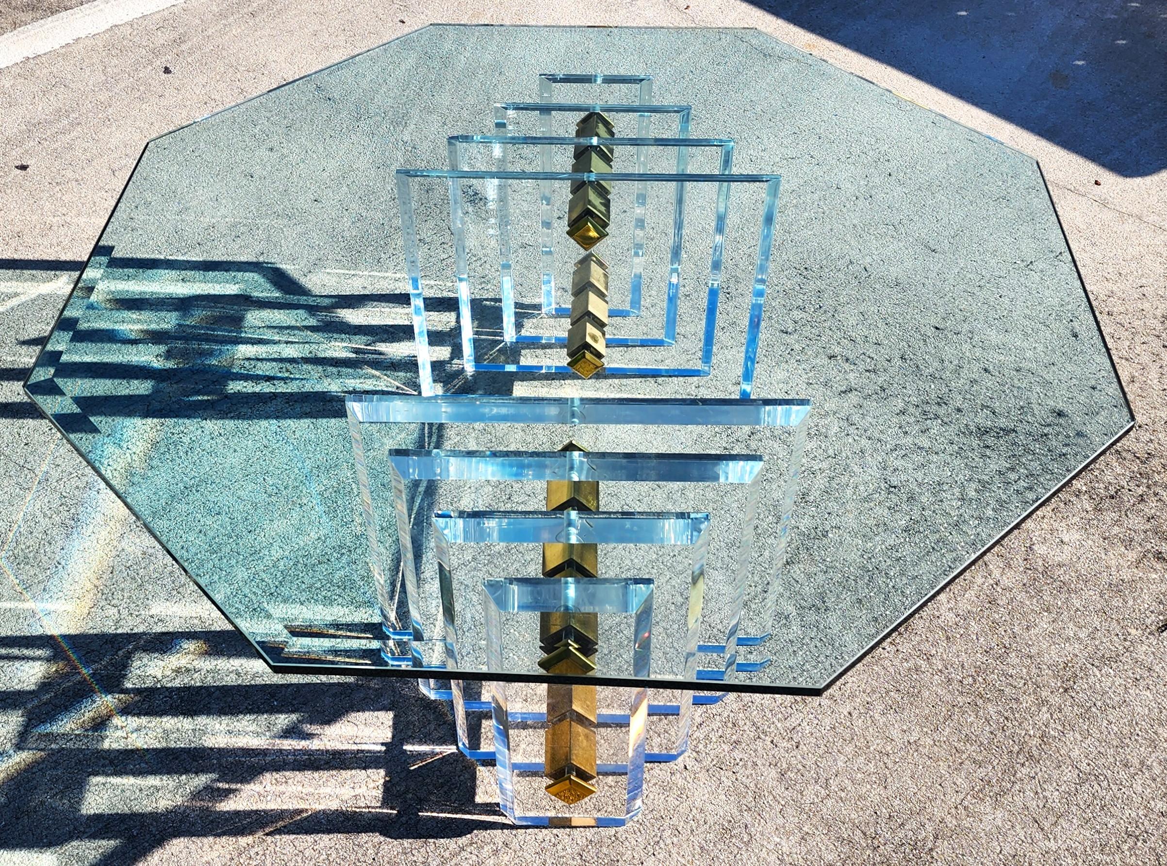 Table basse en lucite Charles Hollis Jones en vente 4