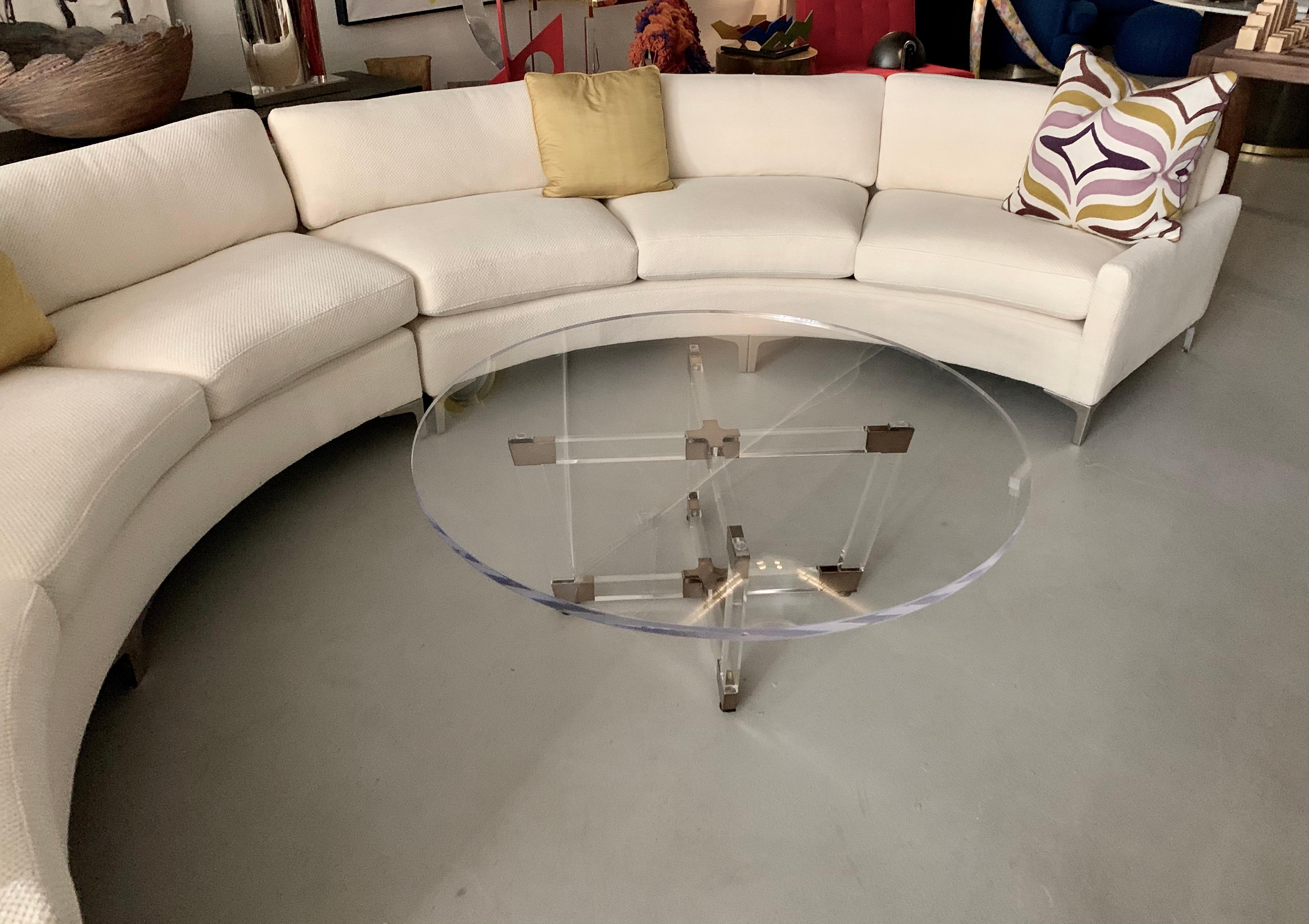 Charles Hollis Jones Lucite Coffee Table For Sale 5