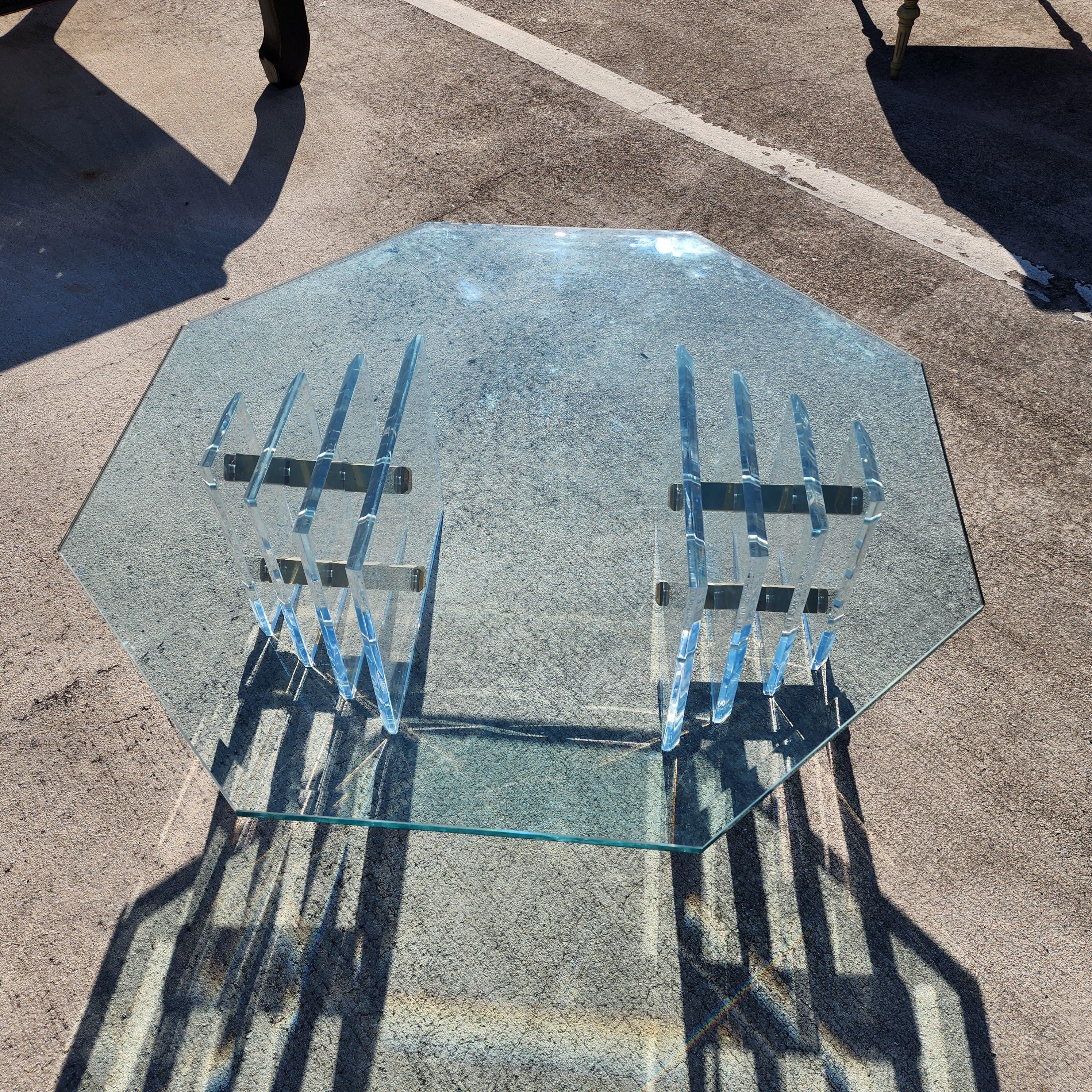 Table basse en lucite Charles Hollis Jones en vente 6