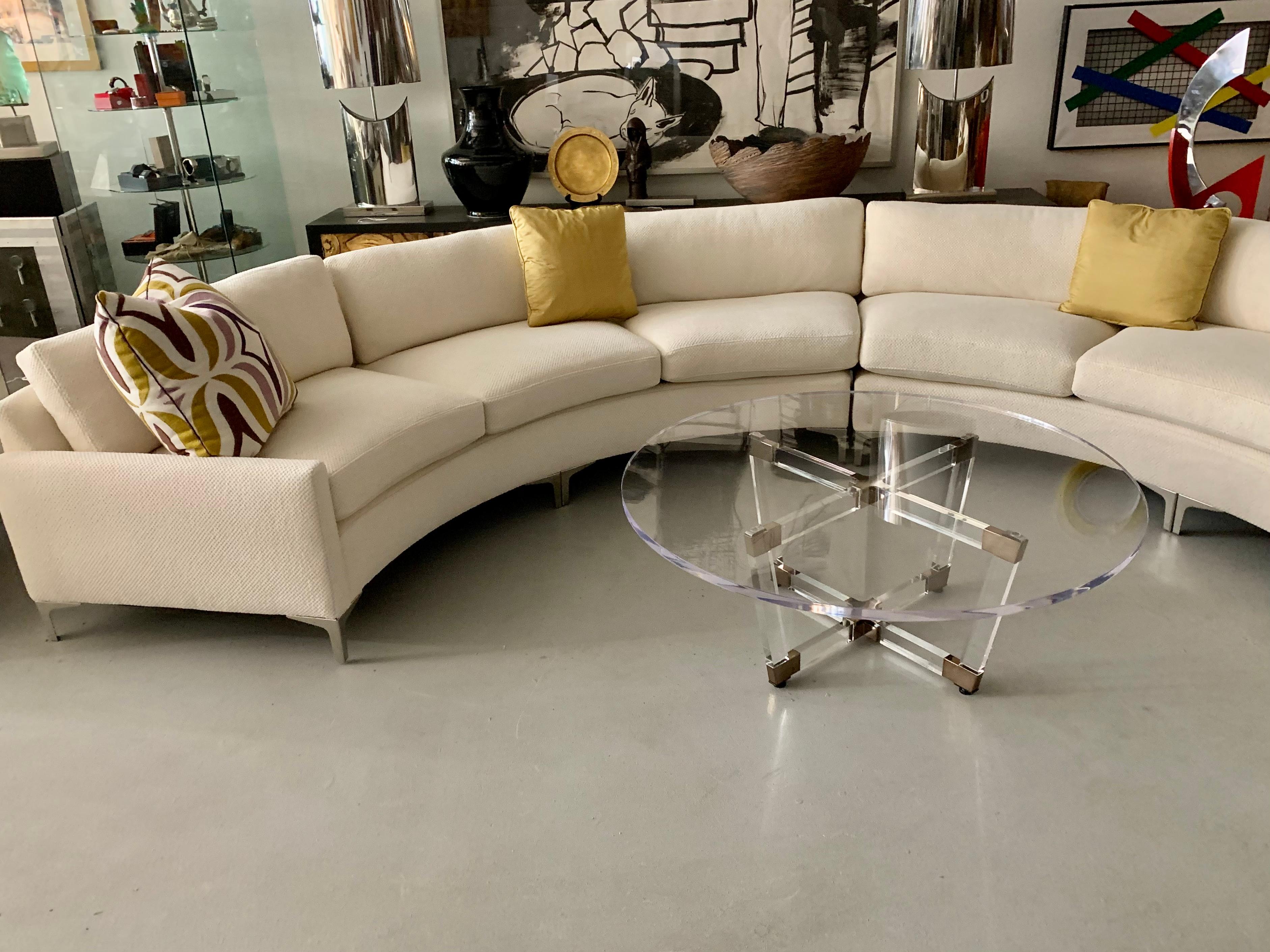 Charles Hollis Jones Lucite Coffee Table For Sale 6
