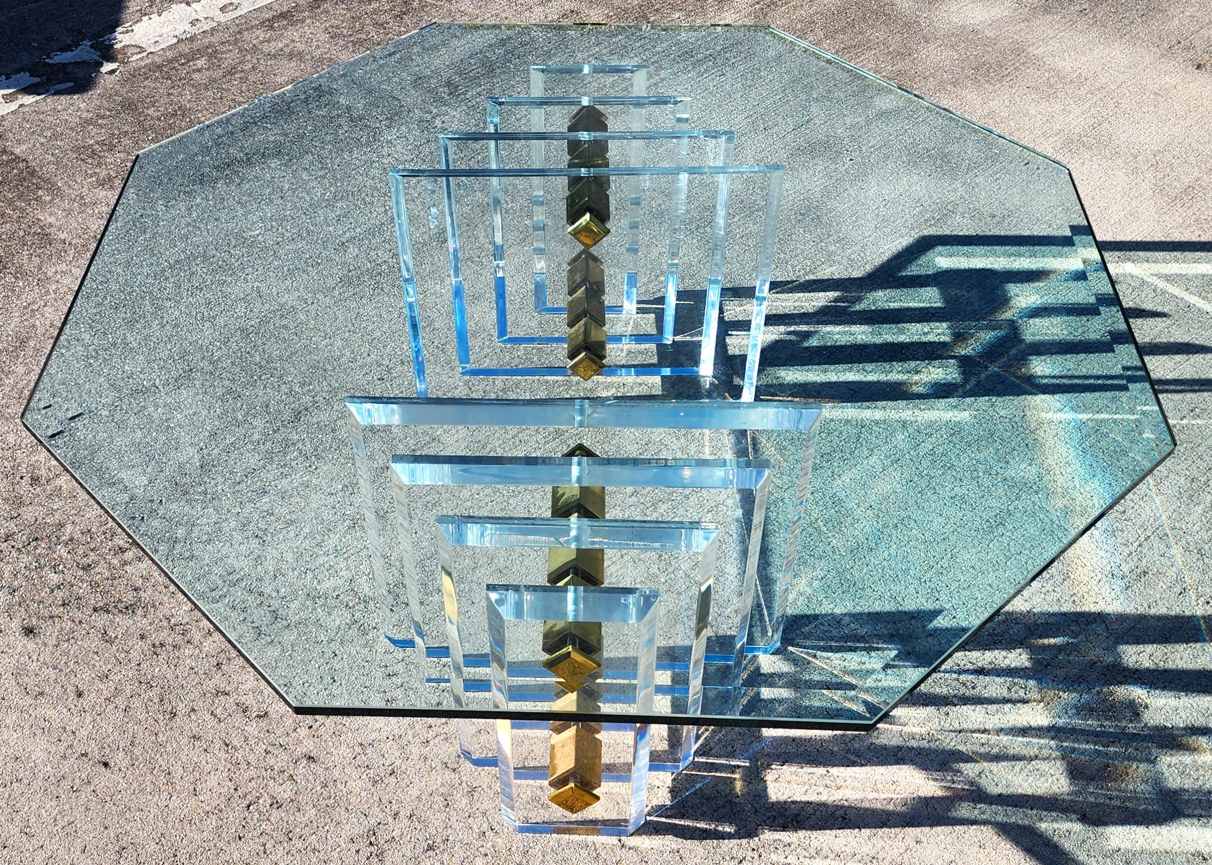 Table basse en lucite Charles Hollis Jones en vente 8