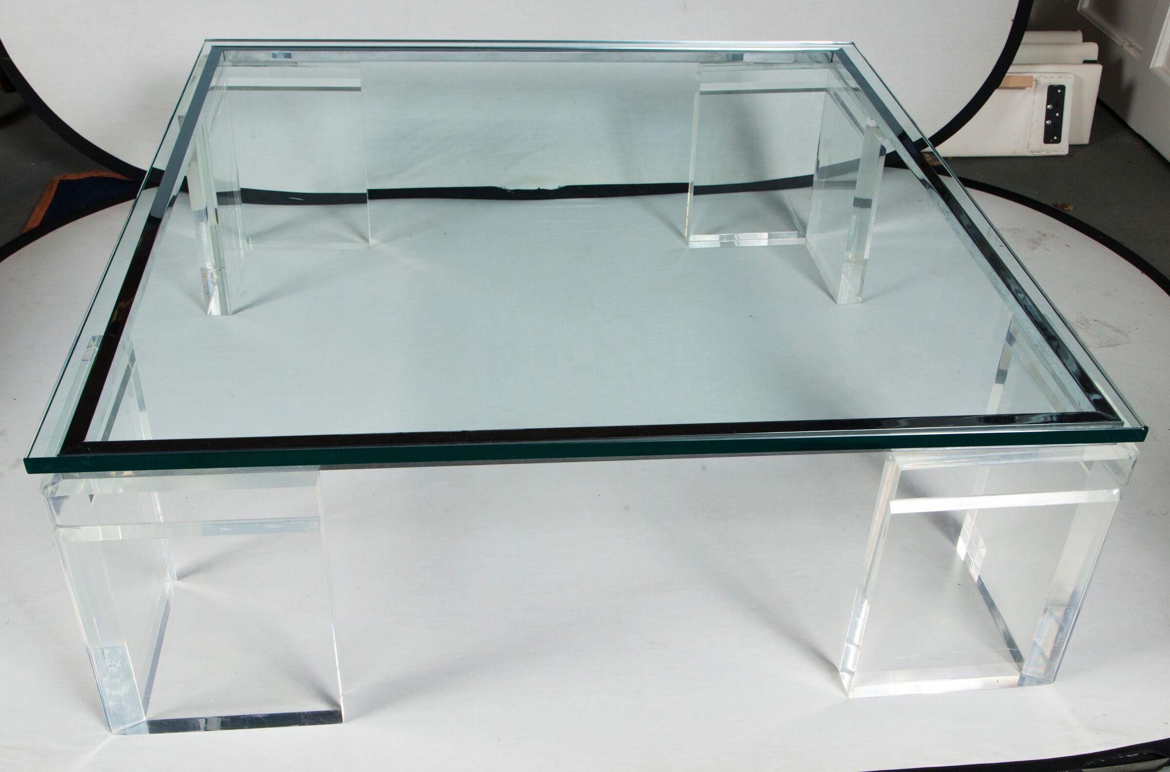 vintage lucite coffee table