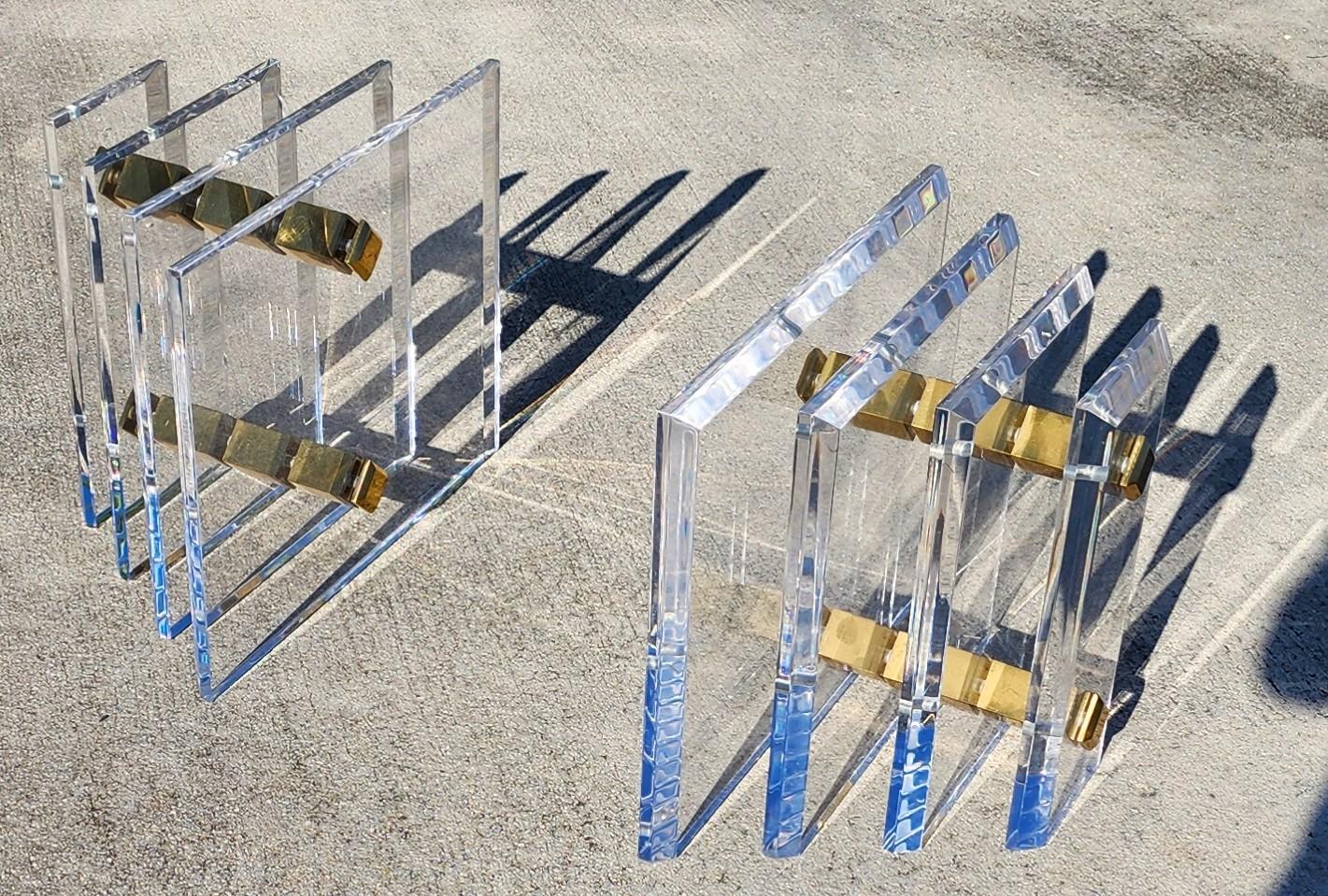 Fin du 20e siècle Table basse en lucite Charles Hollis Jones en vente