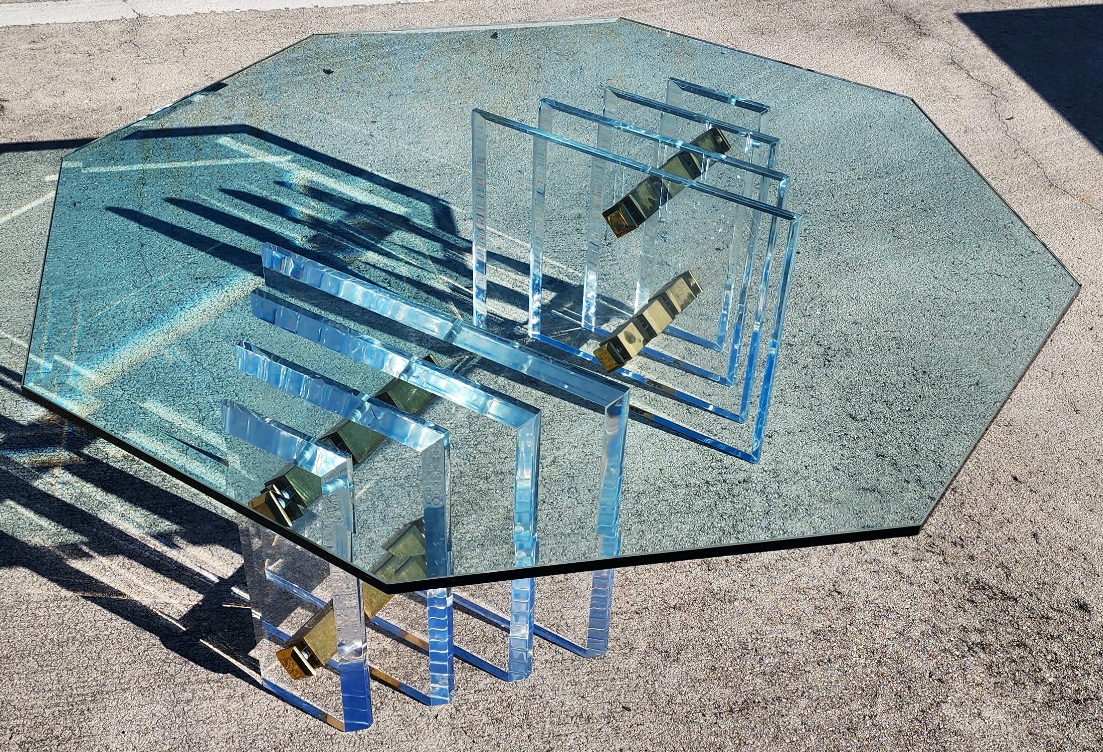 Table basse en lucite Charles Hollis Jones en vente 3