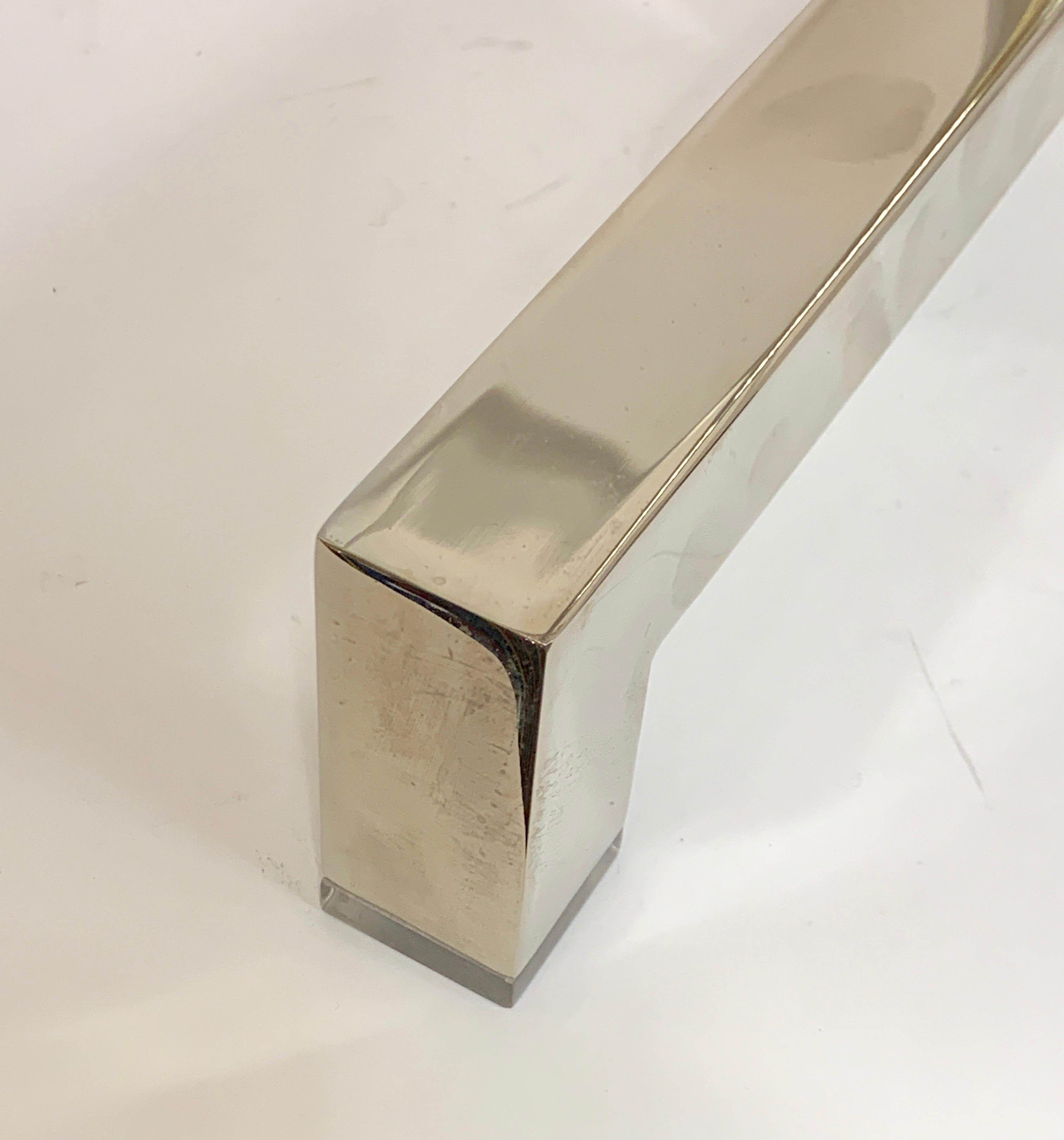 Machine-Made Charles Hollis Jones Lucite Nickel Tripod Table