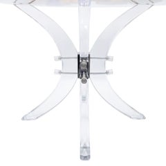 Tavolino con piedistallo in lucite di Charles Hollis Jones