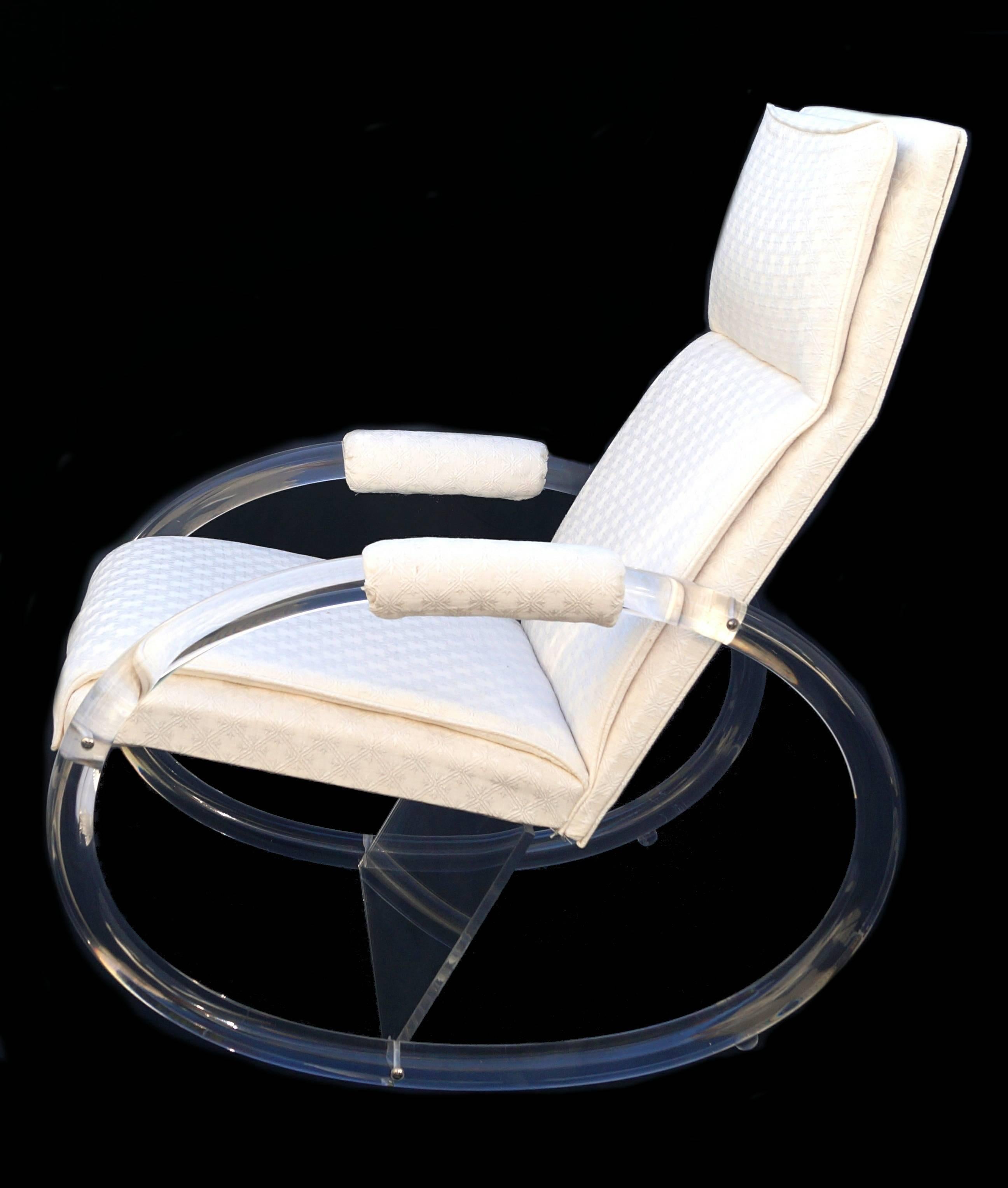 lucite rocking chair