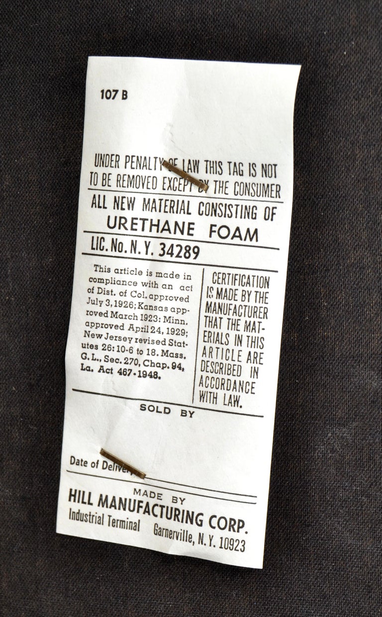 Charles Hollis Jones Lucite, Wood and Haitian Cotton Fabric Upholstery