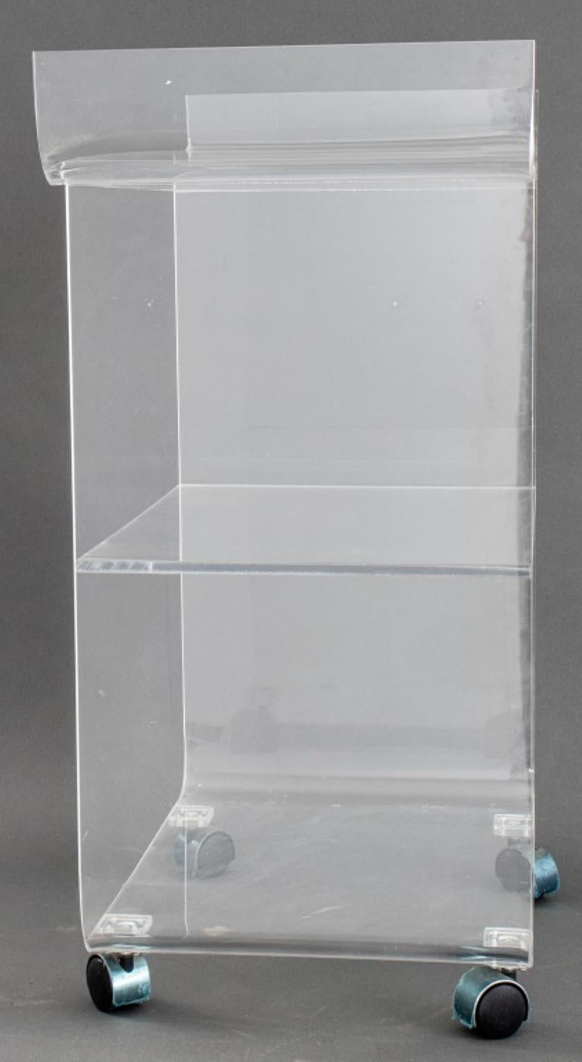 Contemporary Charles Hollis Jones Manner Acrylic Cart For Sale