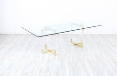 Expertly Restored - Charles Hollis Jones "Metric" Lucite & Brass Dining Table