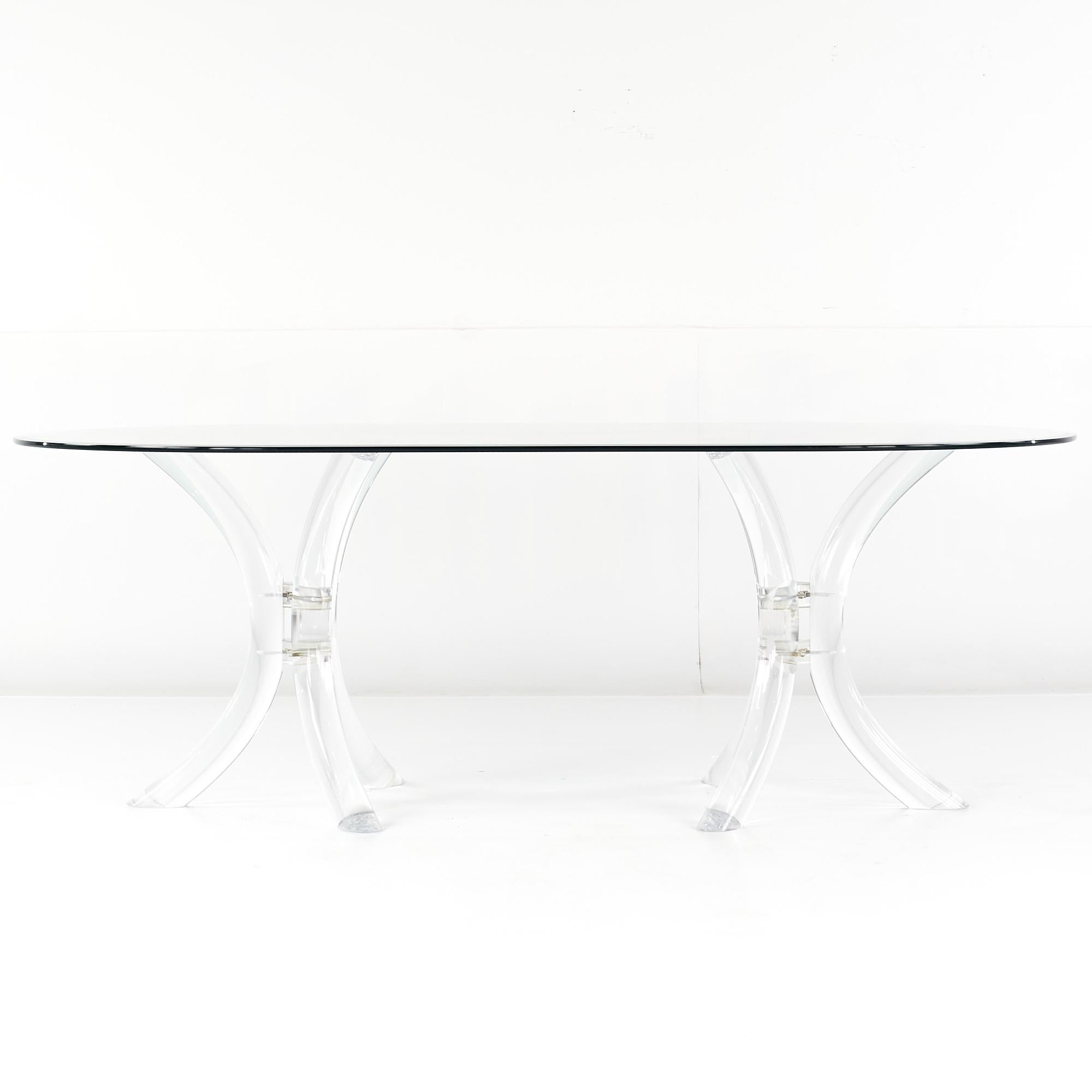 lucite pedestal table