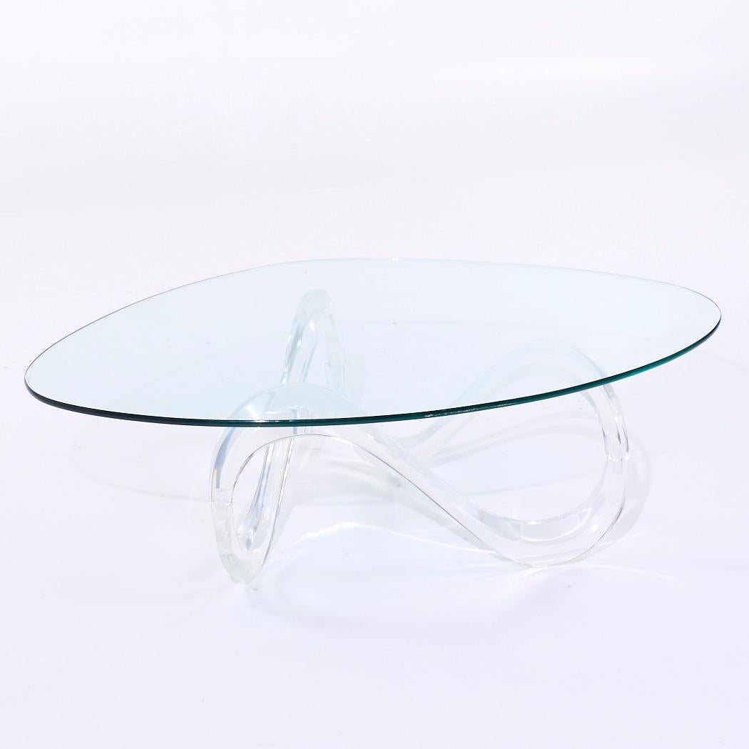 Fin du 20e siècle Table basse Infinity en lucite mi-siècle de Charles Hollis Jones en vente
