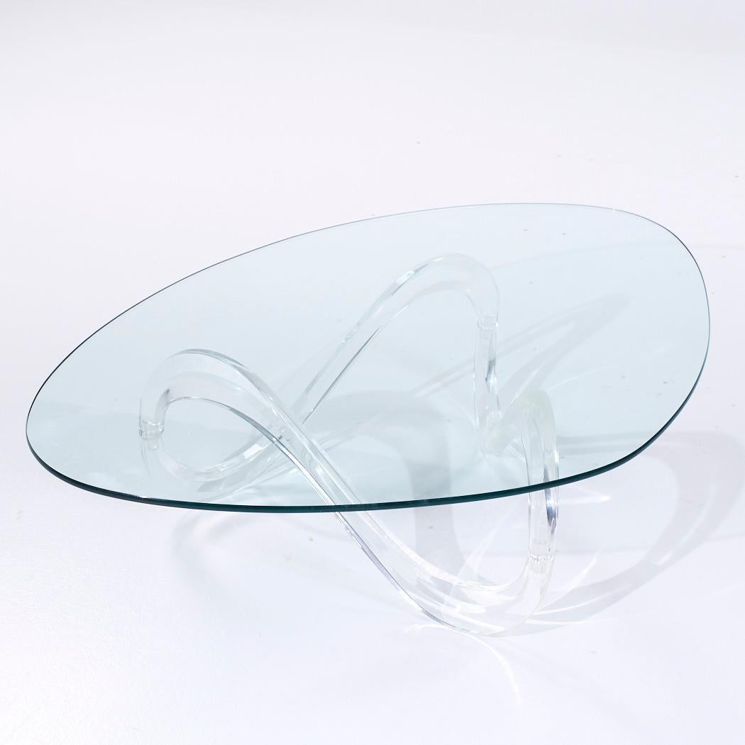 Table basse Infinity en lucite mi-siècle de Charles Hollis Jones en vente 2