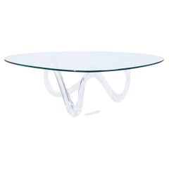 Charles Hollis Jones Unendlichkeits-Couchtisch aus Lucite aus der Mitte des Jahrhunderts