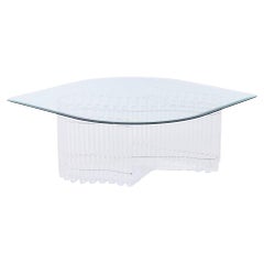Charles Hollis Jones Tambour-Couchtisch aus Lucite aus der Mitte des Jahrhunderts