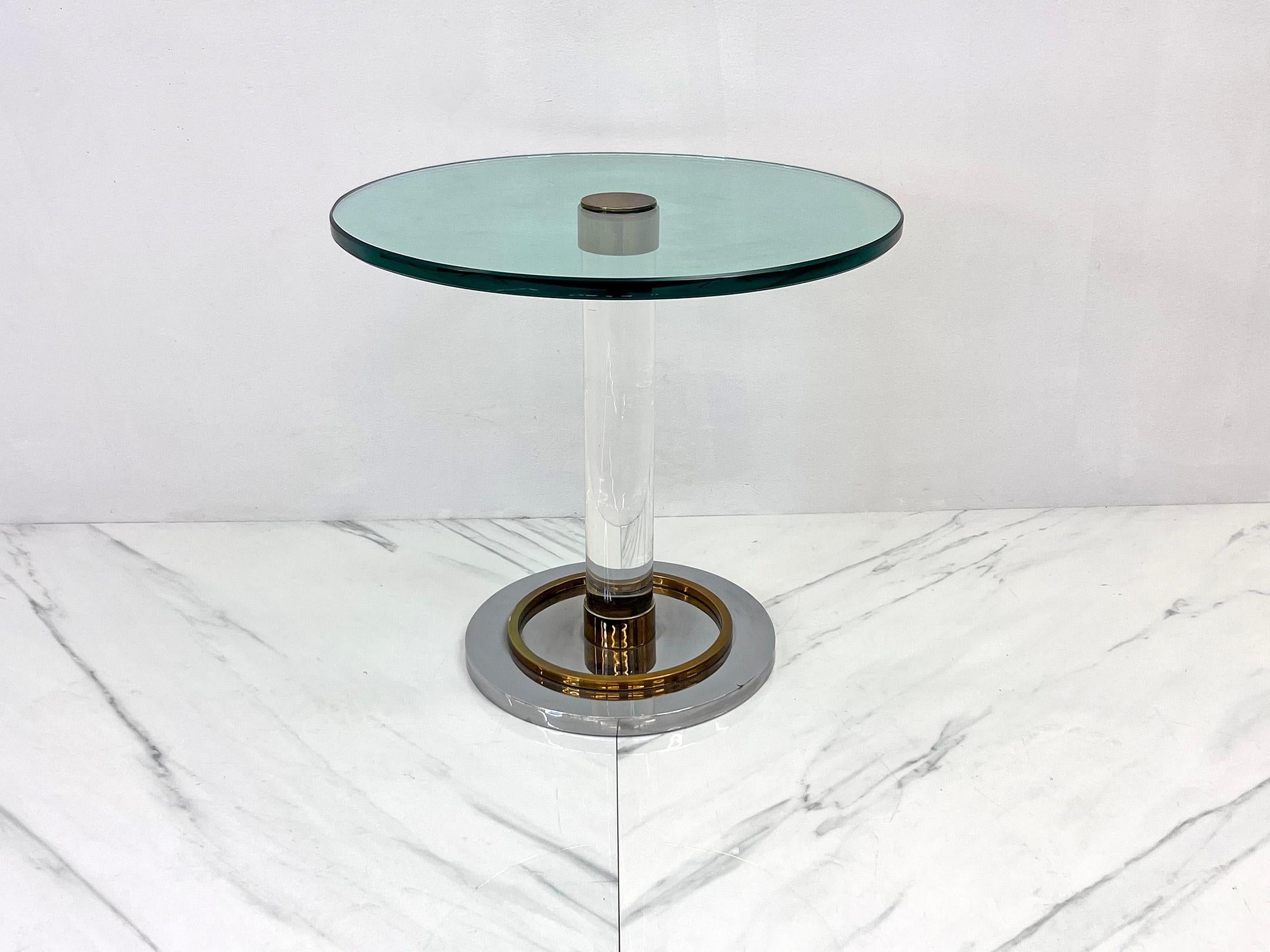 Charles Hollis Jones O Line Side Table, 1970s In Good Condition For Sale In Culver City, CA