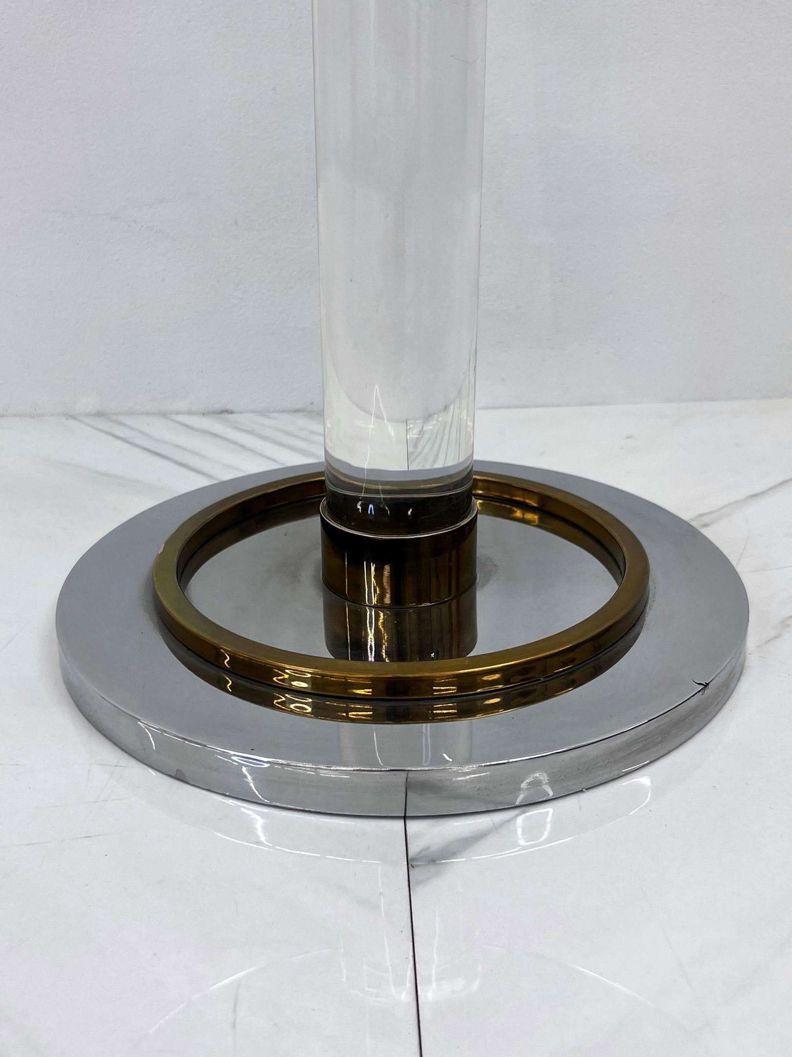 Brass Charles Hollis Jones O Line Side Table, 1970s For Sale