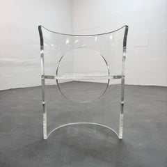 Charles Hollis Jones 'O'Barrel lucite chair 1970's.