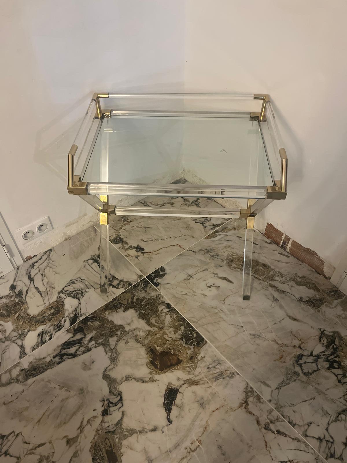 Other Charles Hollis Jones plexiglass (Lucite) table , 1970s