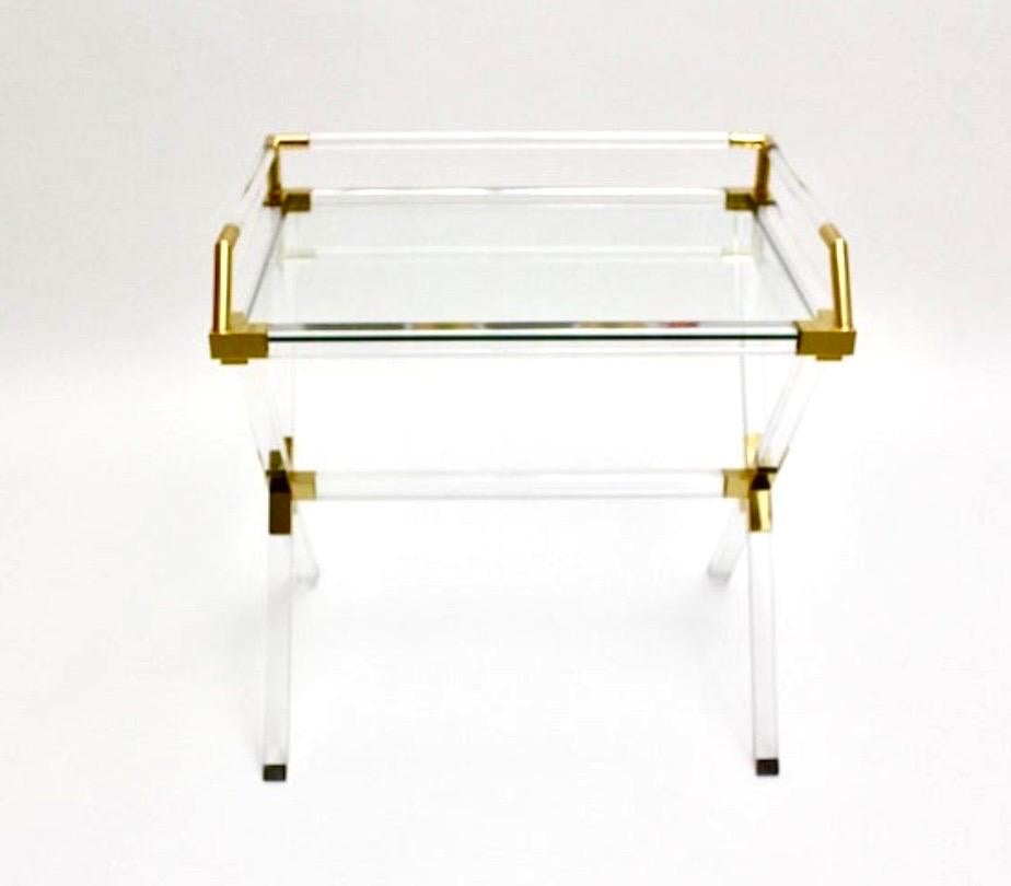 American Charles Hollis Jones plexiglass (Lucite) table , 1970s For Sale