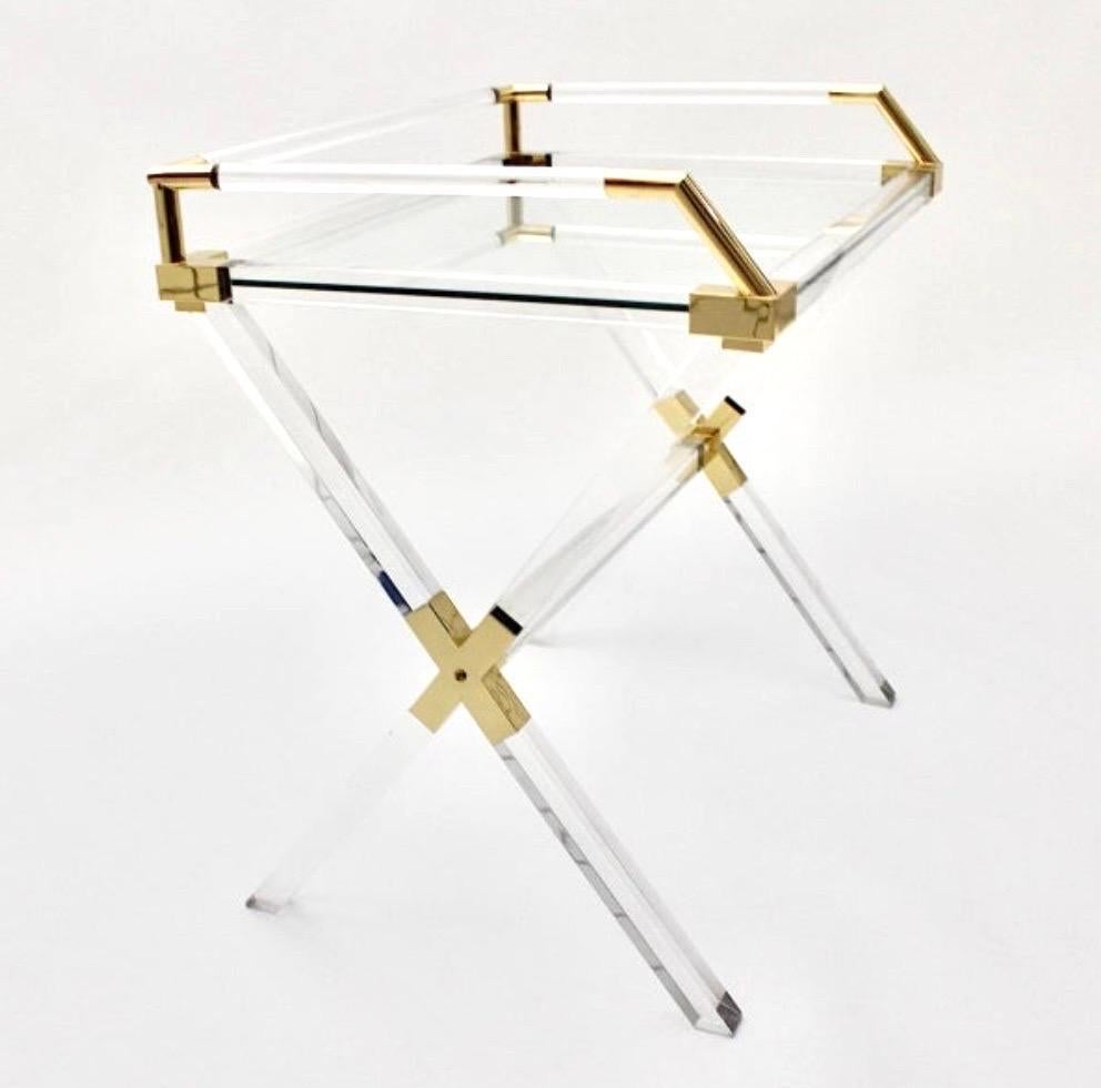 Late 20th Century Charles Hollis Jones plexiglass (Lucite) table , 1970s For Sale
