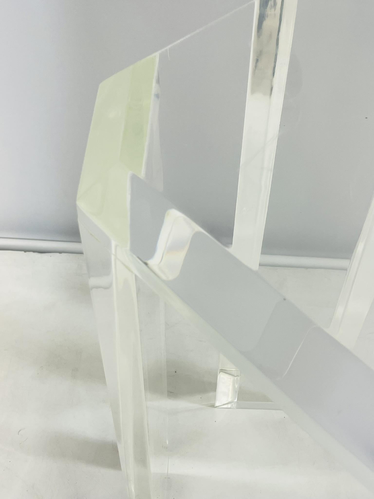 Tavolo consolle in lucite firmato Charles Hollis Jones, Los Angeles, 1970 in vendita 3