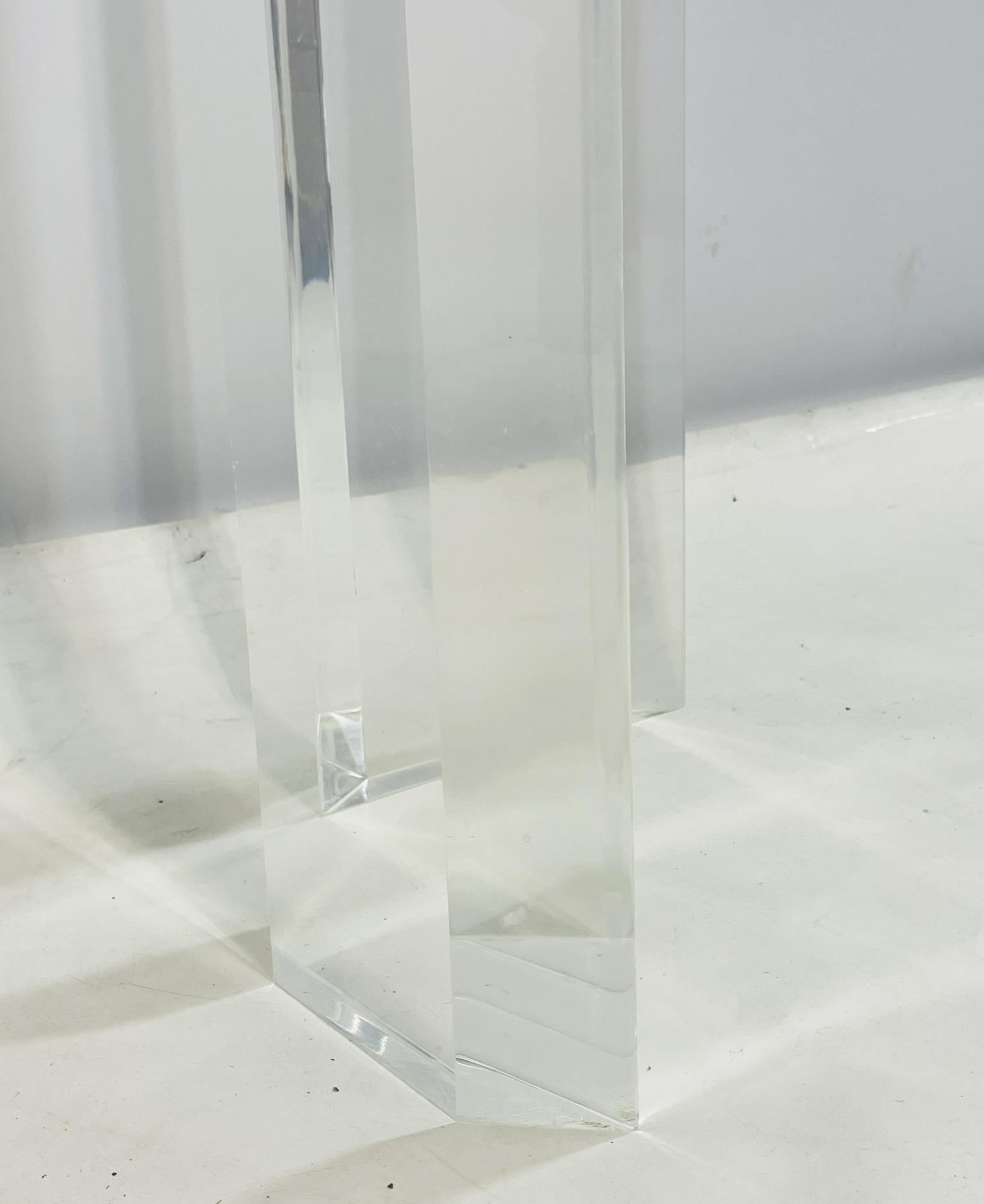 Tavolo consolle in lucite firmato Charles Hollis Jones, Los Angeles, 1970 in vendita 2