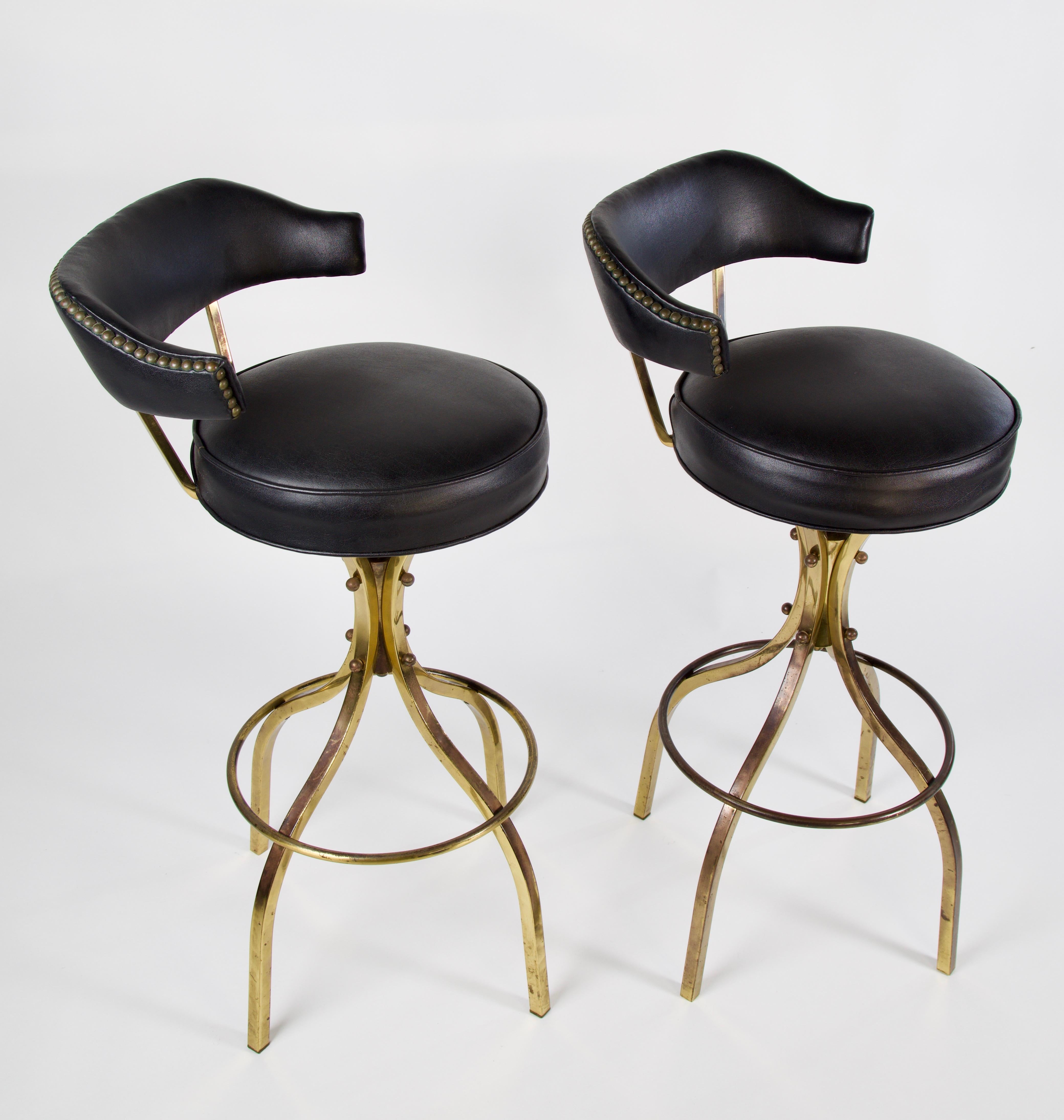 Mid-Century Modern Charles Hollis Jones Sinatra Bar Stools