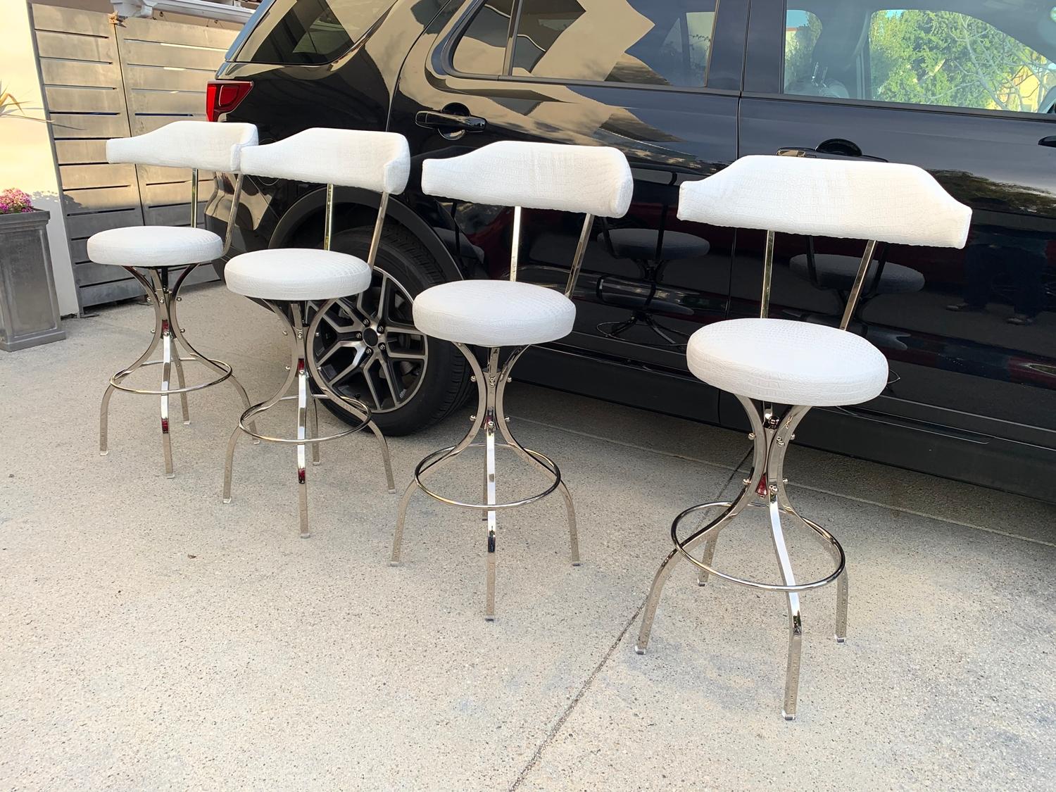 Beautiful set of barstools designed and manufactured by Charles Hollis Jones and part of the 