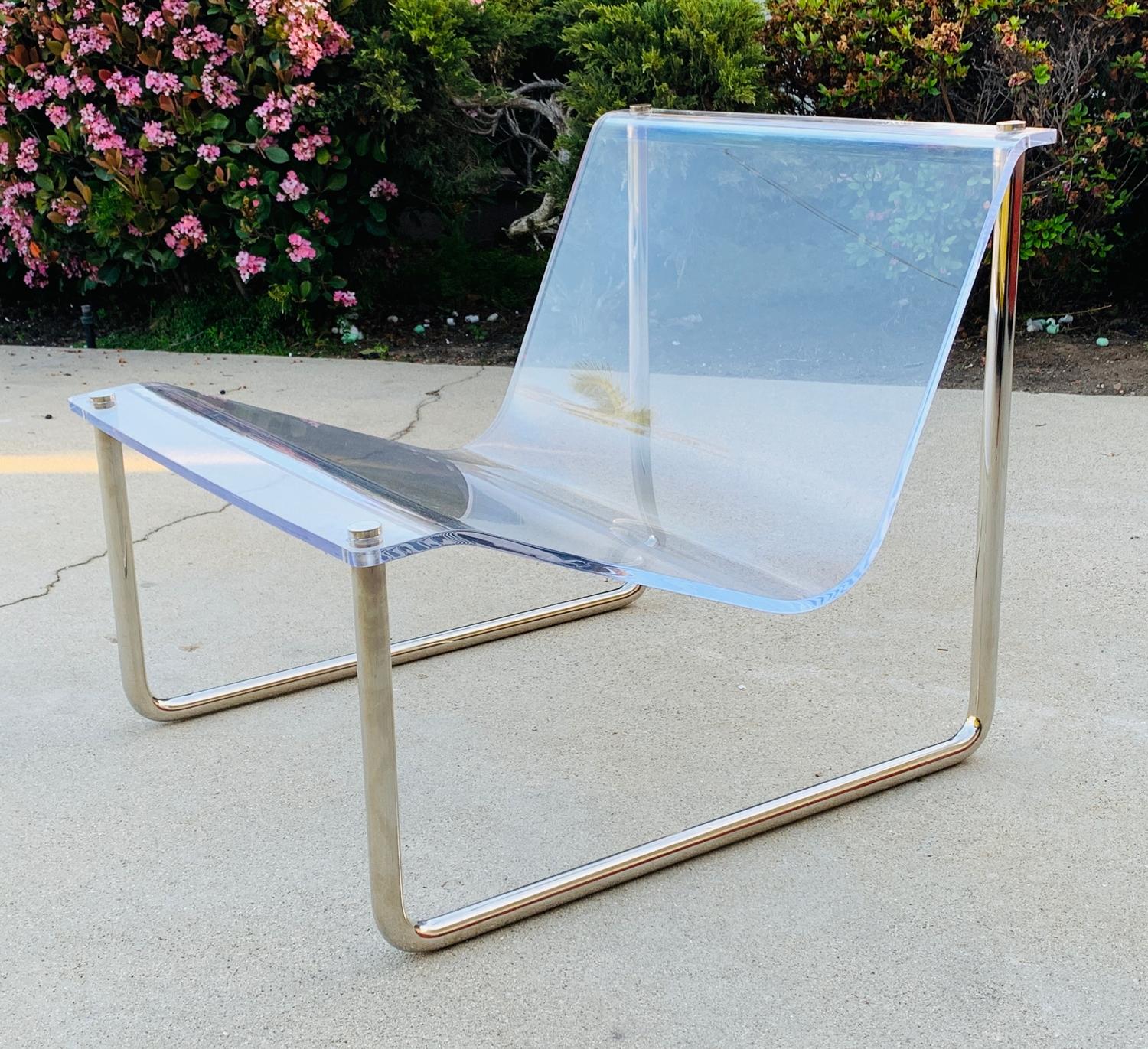Charles Hollis Jones Sling Chair, Signed and Dated In Good Condition For Sale In Los Angeles, CA