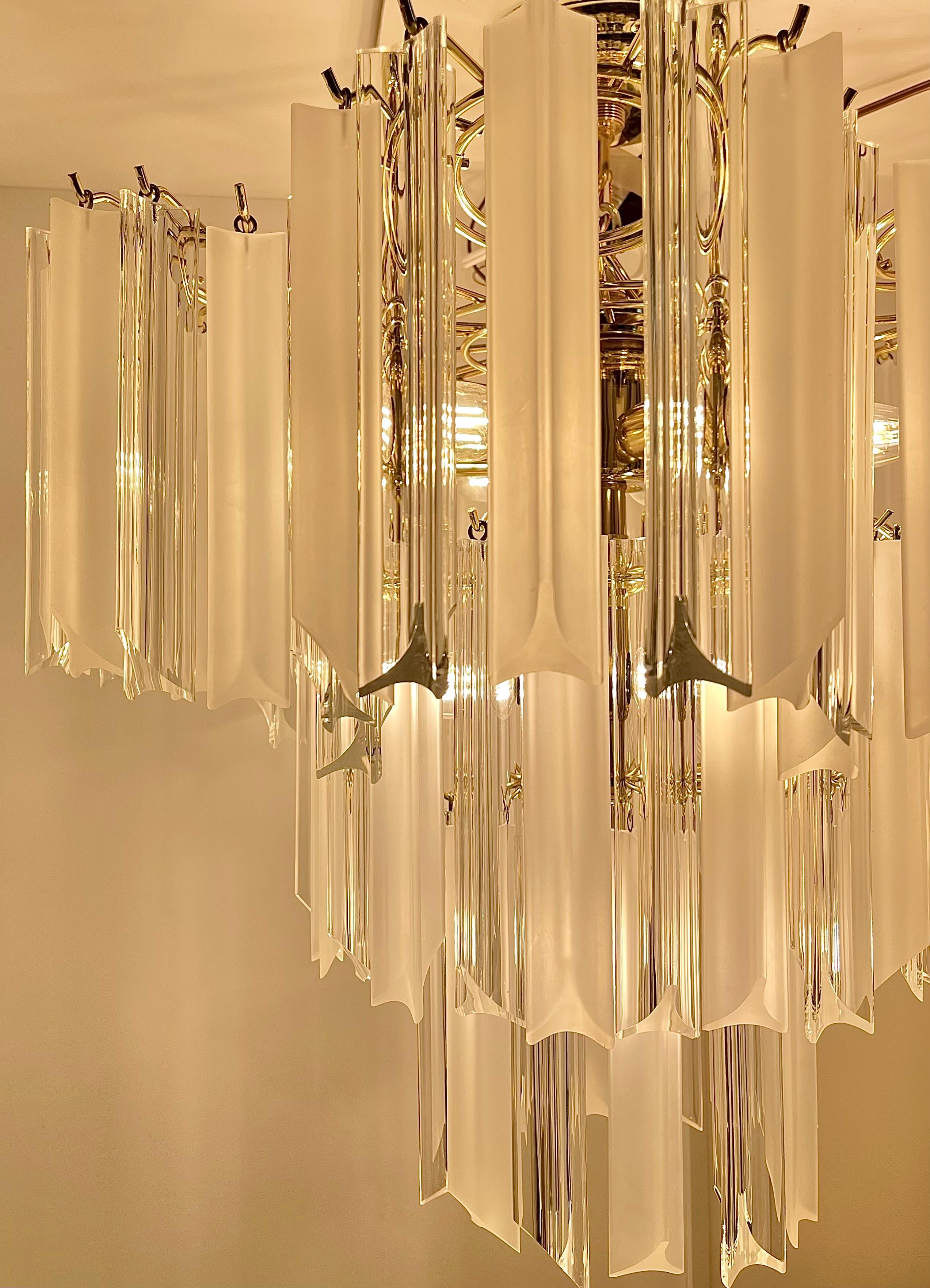 Mid-Century Modern Charles Hollis Jones Style Lucite Chandelier